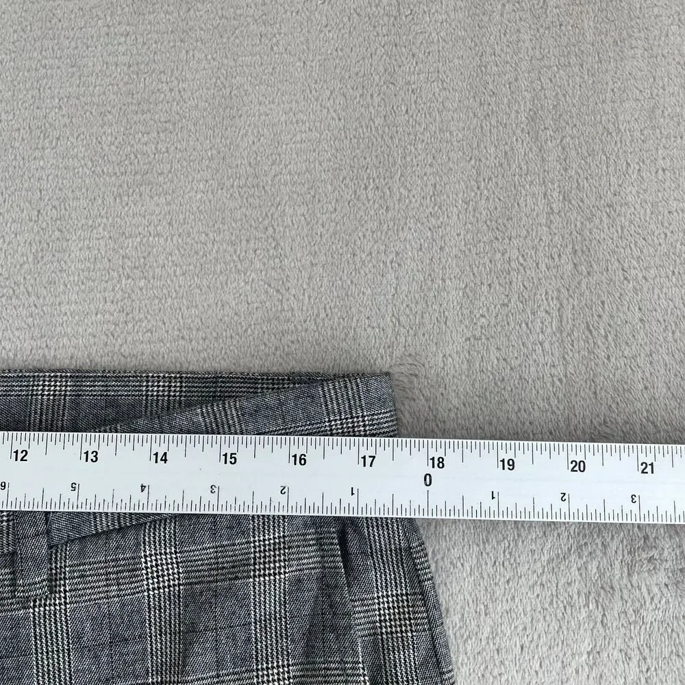 Banana Republic Plaid Grayson Pants Men 34x27‎ (Tag 33) Grey Slim Tapered Fit